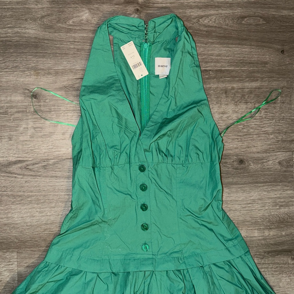 Maeve halter v neck drop waist midi dress - Picture 7 of 14